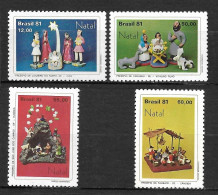 Brasil 1981 Natal - Santos Populares RHM  C1227-C1230 - Ungebraucht