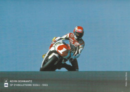 Moto - Grand Prix Moto D'Angleterre 500cc - 1993 - KEVIN SCHWANTZ - Carte Photo Publicitaire RMC - Sport Moto