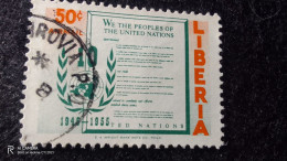 LİBERİA-1950-70         50  CENT            USED - Liberia