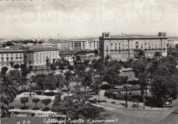 CARTOLINA  C17 LIVORNO,TOSCANA-PIAZZA DANTE-(ALBERGO CORALLO E PANORAMA)-STORIA,MEMORIA,BELLA ITALIA,VIAGGIATA 1956 - Livorno