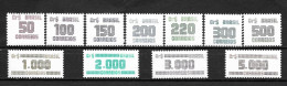 Brasil 1985 Tipo Cifras RHM 633-643 - Unused Stamps