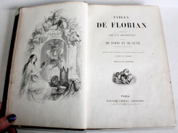 FABLES DE FLORIAN ILLUSTRÉ Par GRANDVILLE + DE TOBIE ET DE RUTH NOUVELLE EDITION / ANCIEN LIVRE DU XIXe (1303.88) - 1801-1900