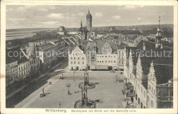 72113455 Wittenberg Lutherstadt Marktplatz Mit Blick Auf Die Schlosskirche Nuder - Wittenberg