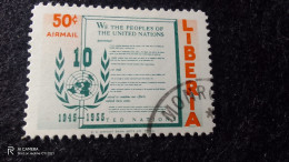 LİBERİA-1950-70         50  CENT            USED - Liberia