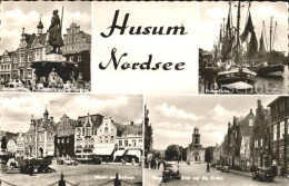 72113422 Husum Nordfriesland Rathaus Asmussen Woldsen Brunnen Fischerflotte Kirc - Husum