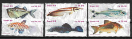 Brasil 1988 Divulgação Da Psicicultura E Aquariofilia - Peixes De água Doce RHM C 1608-1613 A - Ongebruikt