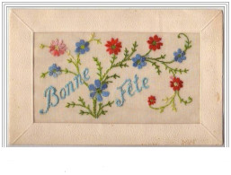 Carte Brodée Bonne Fête - Embroidered