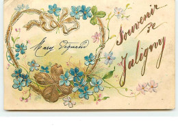 Carte Gaufrée - Souvenir De JALIGNY - Other & Unclassified