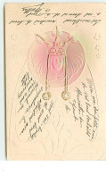 Carte Gaufrée - Jeune Femme Portant Une Couronne - Art Nouveau - Other & Unclassified