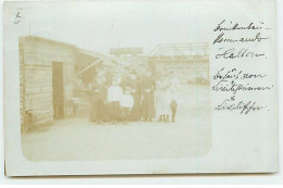 Allemagne - RPPC - HALTERN - Groupe De Personnes Devant Une Baraque - Haltern