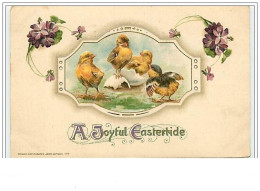 Carte Gaufrée - A Joyful Easterside - Poussins - Ostern