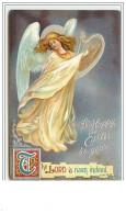 Carte Gaufrée - A Happy Easter Be Yours - Ange Gardien - Ostern