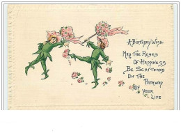 Carte Gaufrée - A Birthday Wish May The Roses Of Happiness Be Scattered On The Patchway Of Your Life - Anniversaire