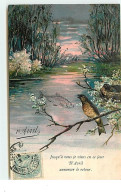 Carte Gaufrée - 1er Avril - Jusqu'à Vous ... Annoncer Le Retour - Oiseaux - 1 April (aprilvis)