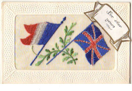 Carte Brodée - For Ever Yours - Drapeaux - Embroidered