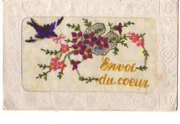 Carte Brodée - Envol Du Coeur - Embroidered