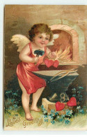 Saint-Valentin - Clapsaddle - Love's Greeting - Ange Forgeant Des Coeurs - Dia De Los Amorados