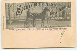 Sport - Hippisme - Societa Modenese Per Corse Di Cavalli - Modena 1899 - Ippica