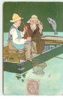Pêche - Deux Hommes Dans Une Barque Pêchant - Humor
