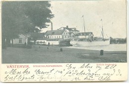 Suède - VASTERVIK - Stegeholmsfabriken - Boat - Ekblads Bokhandel - Suecia