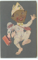 Militaire - Soldat Américain Tenant Une Valise - Carte En Relief - Humour