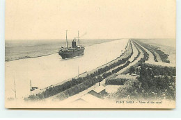 Egypte - PORT-SAID - View Of The Canal - Bateau - Port Said