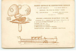 Bateaux - Société Centrale De Constructions Navales - 133 R Rome - Moteurs Cime-Vanop - Other & Unclassified