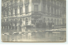 Carte Photo - PARIS - Inondations 1910 - Café Du Palais - 21 Rue D'Antin - Überschwemmung 1910