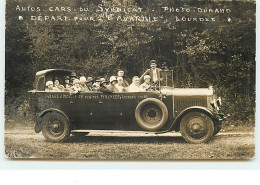 Carte-Photo - LOURDES - Autos - Cars Du Syndicat - Départ Pour Gavarnie - Lourdes