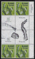 ALAND /ALAND ISLANDS /ÅLAND FINLAND - EUROPA-CEPT 2024 -"UNDERWATER FLORA And FAUNA".- TWO GUTTER PAIRS - RIGHT CORNER - 2024