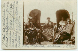 Carte Photo - FECAMP - Les Rafales - Femmes Et Un Homme Assis Dans Des Fauteuils Sur Un Balcon - Fécamp