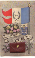 Carte à Système - Souvenir De PAU - Drapeau Français - Pau