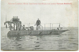 Bateaux - Glisseur Lambert - Motor Antoinette Lubrificado Con Aceites Vacuum Mobiloils - Aéroglisseurs