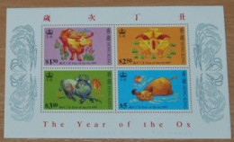 HONG KONG 1997, Chinese New Year, Ox, Animals, Mi #B45, Miniature Sheet, MNH** - Chinees Nieuwjaar