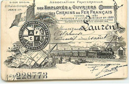 Chemins De Fer - Carte D'Identité - Association Fraternelle Des Employés & Ouvriers - Other & Unclassified