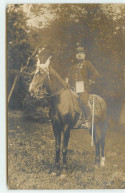 Carte Photo - AVON/FONTAINEBLEAU - Camp Du Bréau - Militaire Sur Son Cheval - Avon