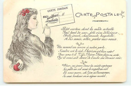 Fantaisie - Carte Postale - Mes Meilleurs Souhaits - Petit Carton Dont La Mode Actuelle .... Séjour Mortel - Deltiology - Other & Unclassified