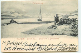 Norvège - Fra Spidsbergen - Fangstmand Og Fangst Iland - Pêcheur Et Ile De Pêche - Norvège