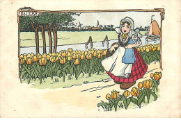 Illustrateur - Dick Williams - MM Vienne N°306 - Jeune Hollandaise Marchant Au Milieu De Tulipes - Autres & Non Classés