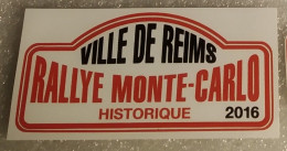 Autocollant RALLYE MONTE CARLO Historique 2016 Départ Reims - Autocollants