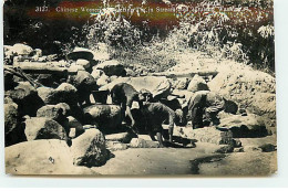 Chine - Chinese Women Recovering Tin In Stream Bed (Dulang Washing) - China