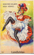 Carte à Système - Sous Mes Volants Vous Verrez ... LANDIVISIAU - Danseuse De French-Cancan - Landivisiau