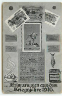 Représentation De Monnaies - Erinnerungen Aus Den Kriegsjahre 1916 - Billets De Banque - Munten (afbeeldingen)