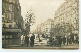 Carte Photo - PARIS - Inondations 1910 - Abords De La Gare De Lyon - Café Aimart - Paris Flood, 1910