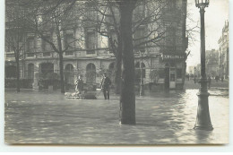 Carte Photo - PARIS - Inondations 1910 - Café Du Palais - 21 Rue D'Antin - Paris Flood, 1910