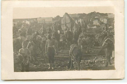 Carte Photo - Turquie - SAMLI - Hommes Et ânes Près De Maisons En Ruines - Turkey