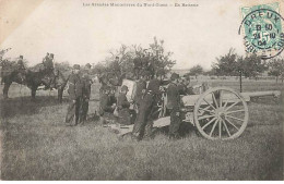 Militaire - Les Grandes Manoeuvres Du Nord-Ouest - En Batterie - Manovre