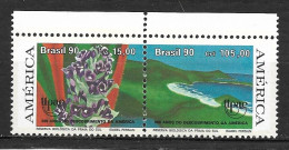 Brasil 1990 500 Anos Do Descobrimento Da América - Reserva Biológica Da Praia Do Sul RHM  C1706-C1707 - Nuevos