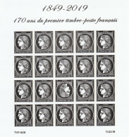 France2019 Salon Philatélique De Printemps 170 Ans Du 1er Timbre Poste Français Bloc Feuillet N°f5305 Tete Bèche - Mint/Hinged