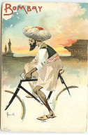 Illustrateur - Rossetti - Bombay - Homme Avec Un Turban à Vélo - Autres & Non Classés